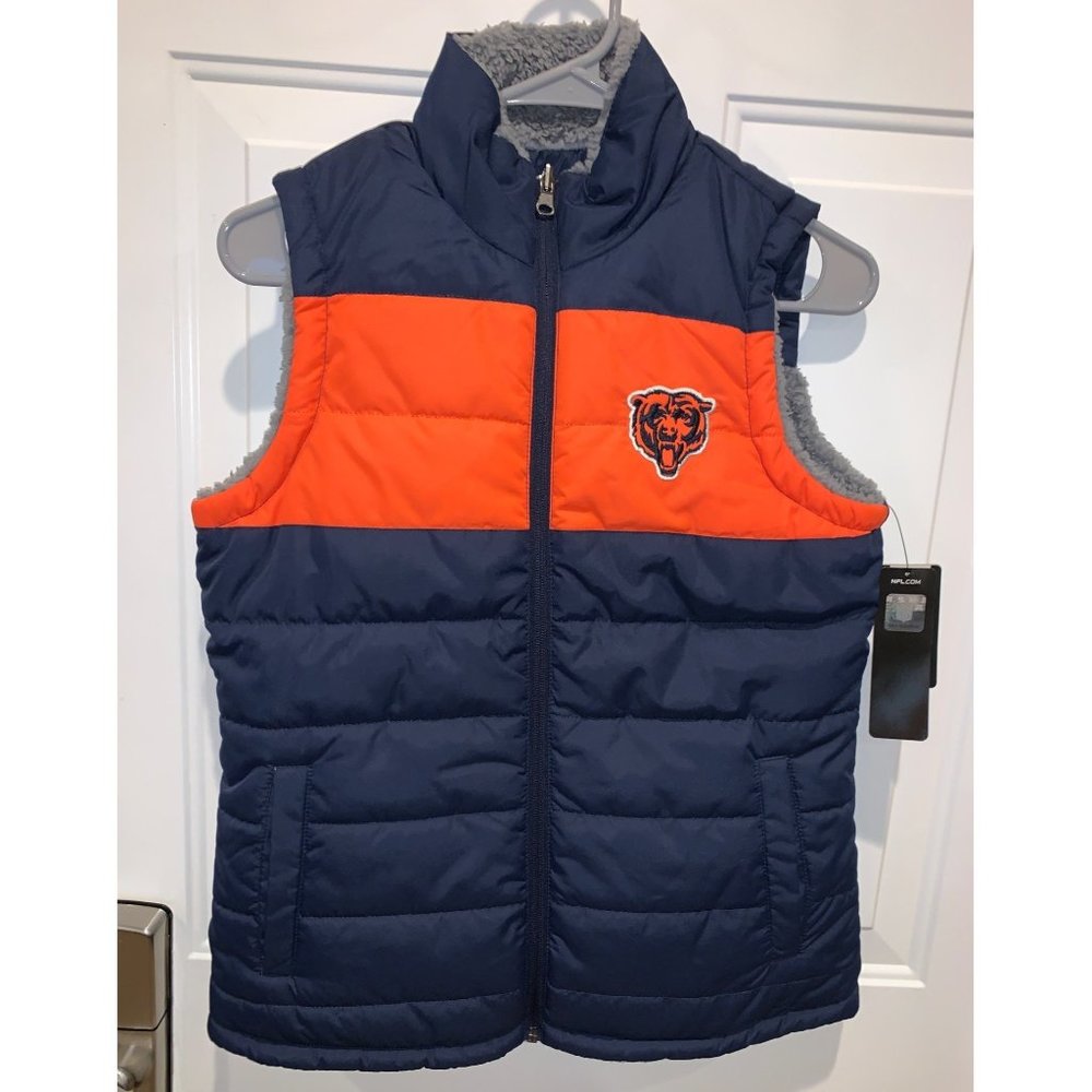 NFL Team Apparel Chicago Bears Reversible Puffy Vest NWT Ladies XS